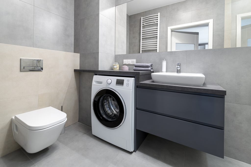 stock image laundry bathroom